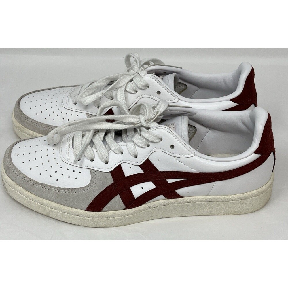 Onitsuka Tiger GSM White Burgundy Grey Suede Sneakers Men's 5 - Women's 6.5 GUC